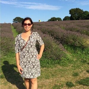 Maje Black and White Dress